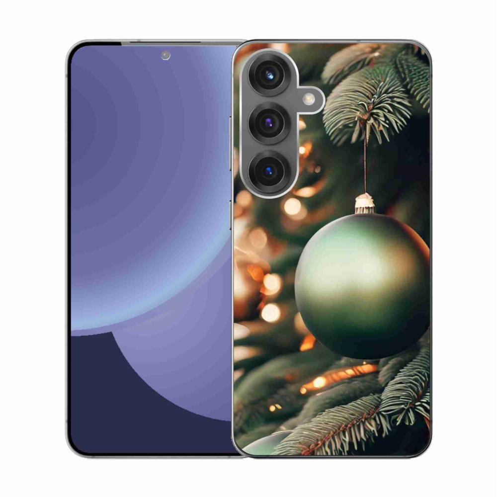 Gélový kryt mmCase na Samsung Galaxy S25 - vianočné ozdoby 1