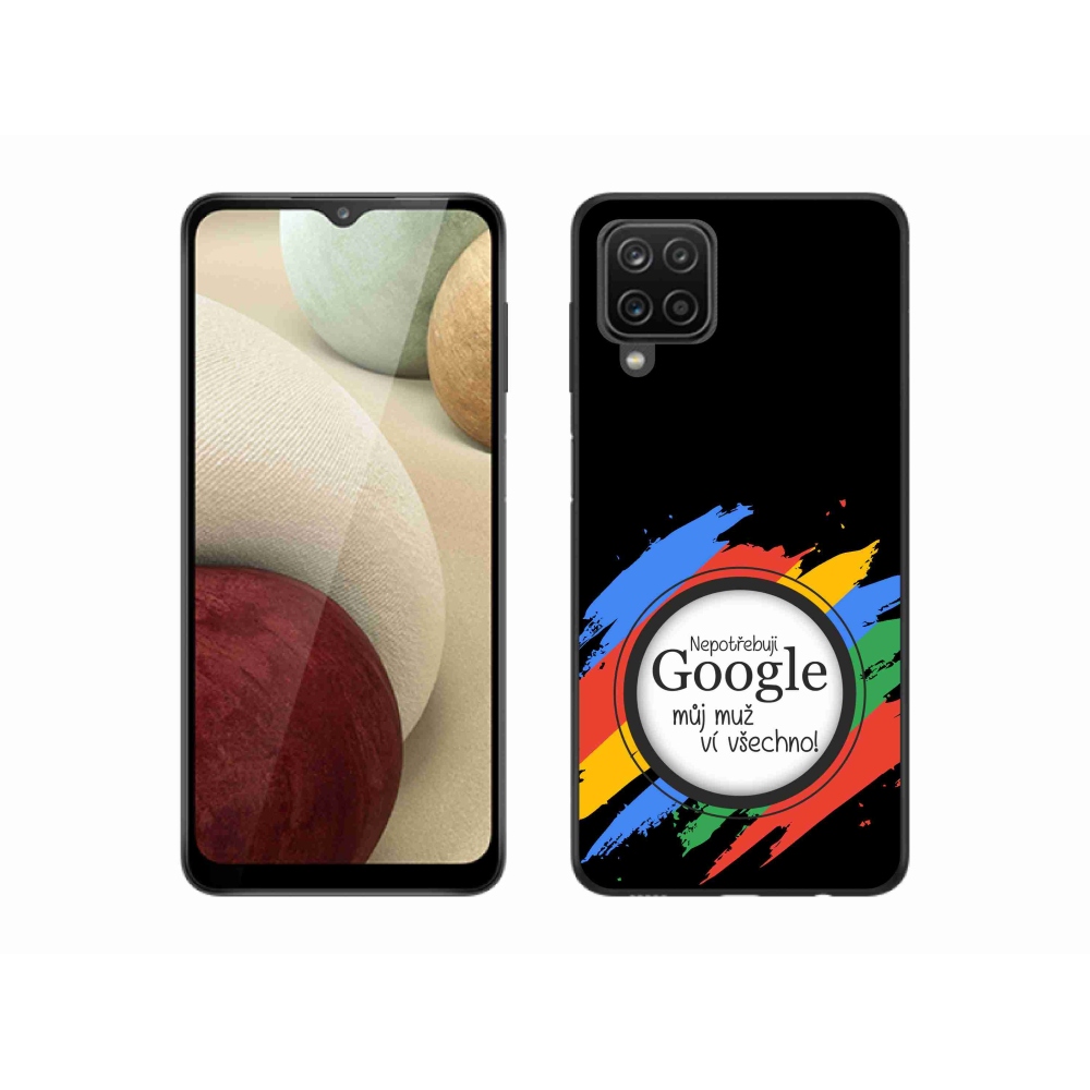 Gélový kryt mmCase na Samsung Galaxy M12 - muž vie všetko čierne pozadie