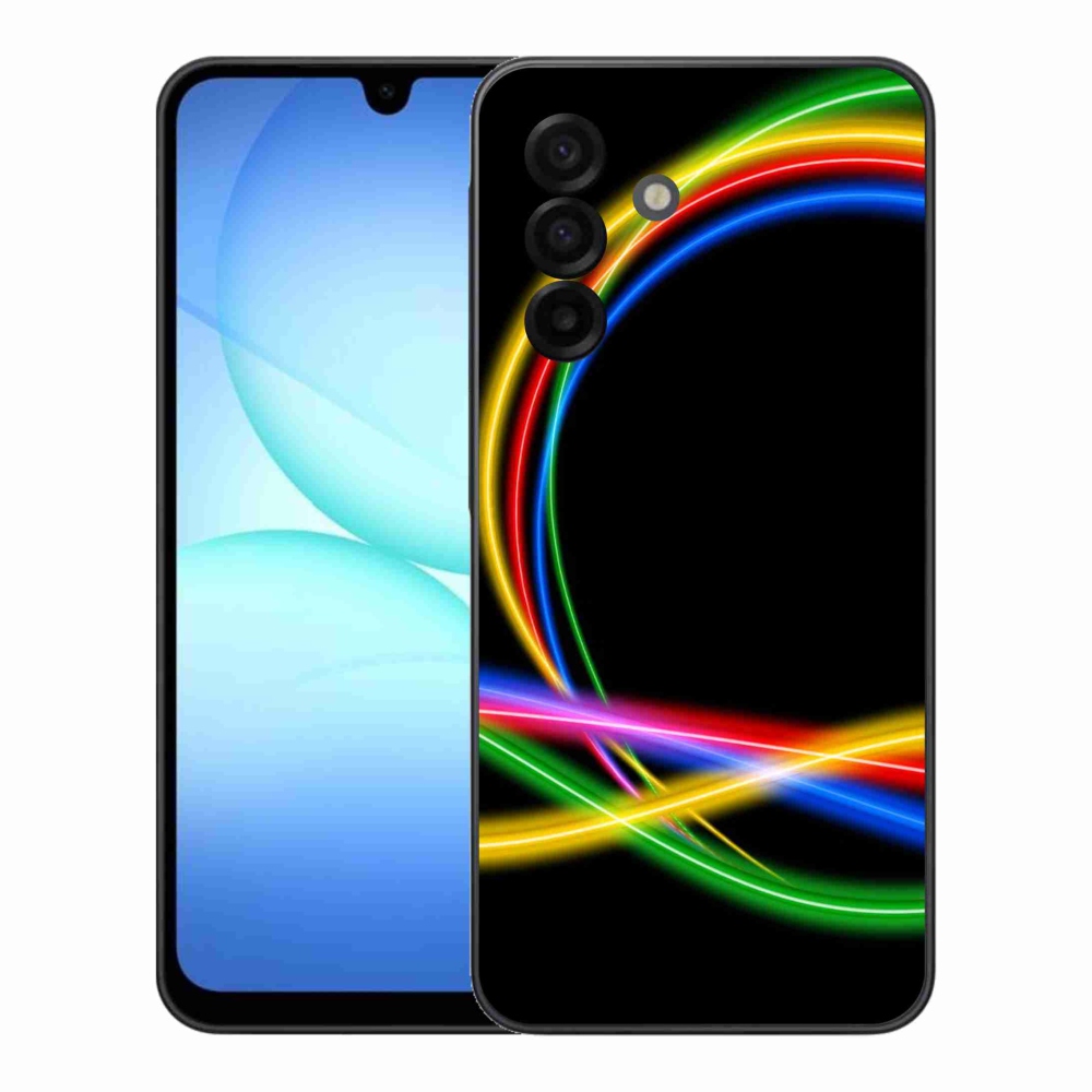 Gélový kryt mmCase na Samsung Galaxy A17 4G/5G - neónové kruhy