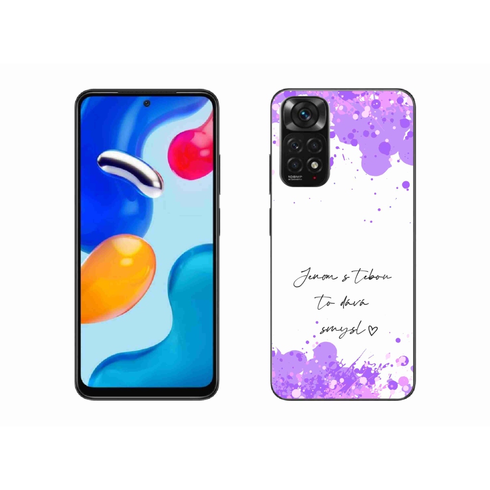 Gélový kryt mmCase na Xiaomi Redmi Note 11 4G - zamilovaný text biele pozadie