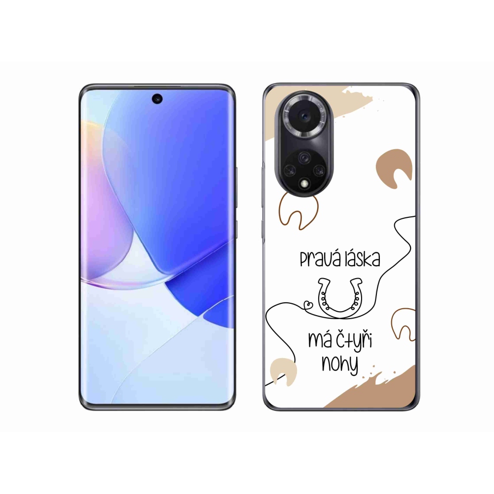 Gélový kryt mmCase na Honor 50 - konský motív biele pozadie