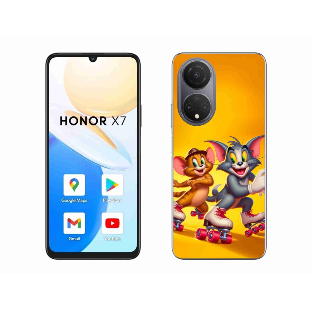 Gélový kryt mmCase na Honor X7 - tom a jerry