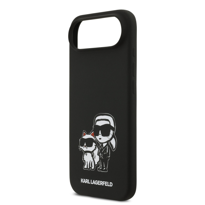 Karl Lagerfeld Liquid Silicone K&CH Sketch MagSafe Back Cover pre iPhone 17 Air Black