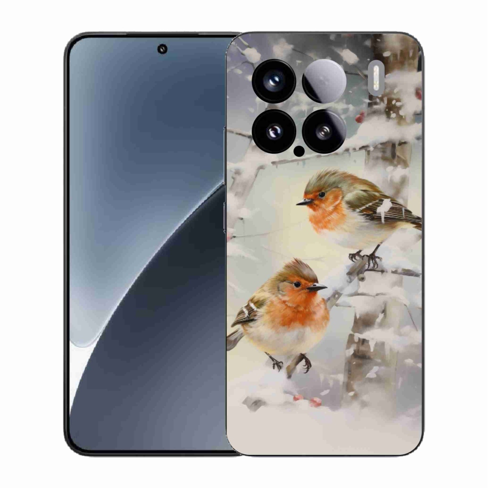 Gélový kryt mmCase na Xiaomi 15 - vtáčiky v zime