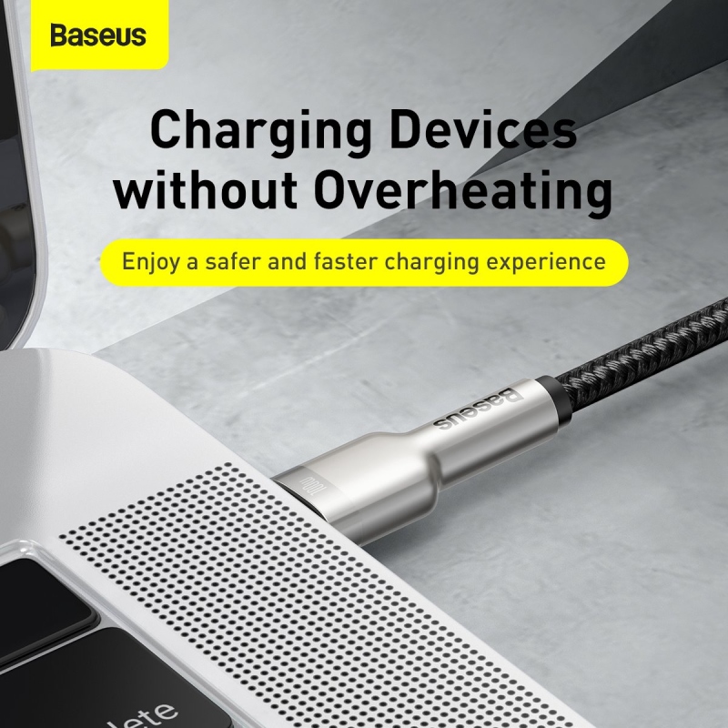 Baseus Cafule Metal Series Dátový Kábel USB-C - USB-C 100W 1m Black