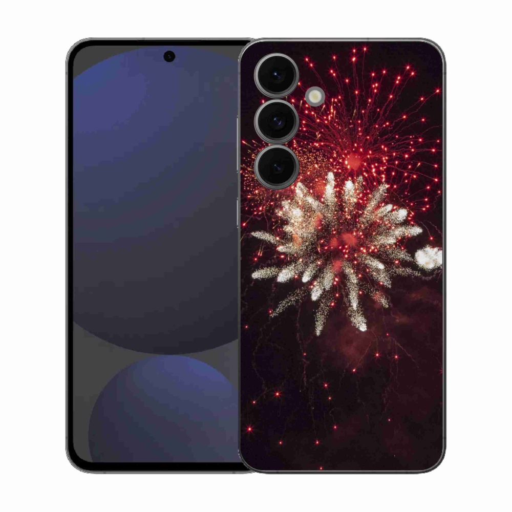 Gélový kryt mmCase na Samsung Galaxy S25 FE - ohňostroj