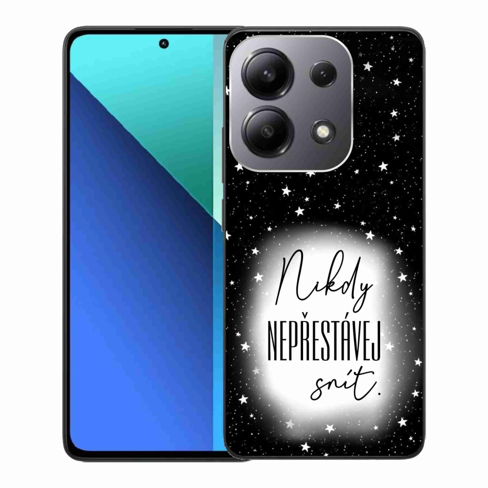 Gélový kryt mmCase na Xiaomi Redmi Note 13 - citát 1 bieločierne pozadie