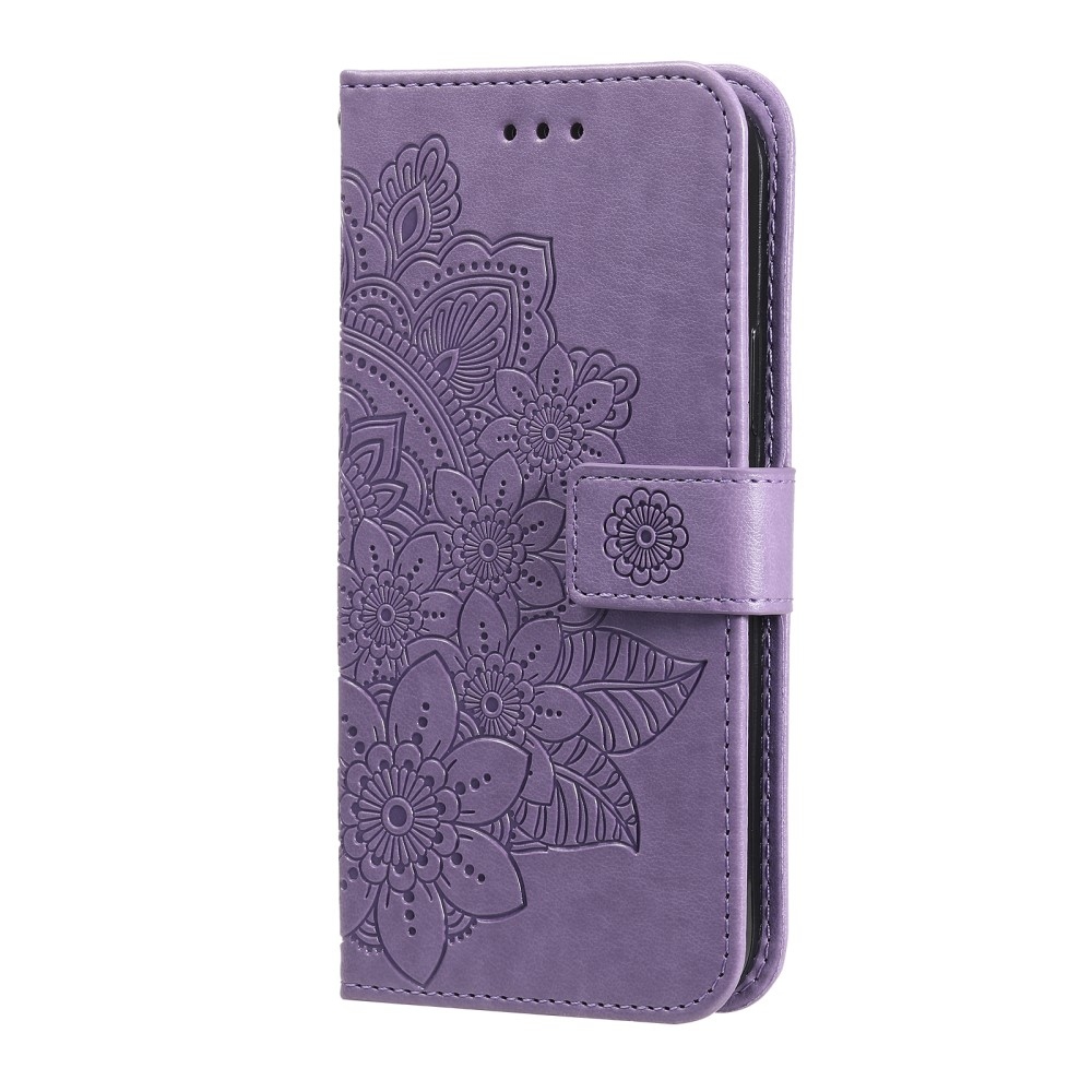 Mandala knižkové púzdro na Vivo V50 Lite 4G/5G - fialové