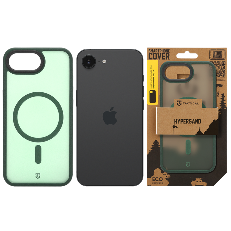Tactical MagForce Hypersand puzdro pre Apple iPhone 16e/17e v farbe Forest Green