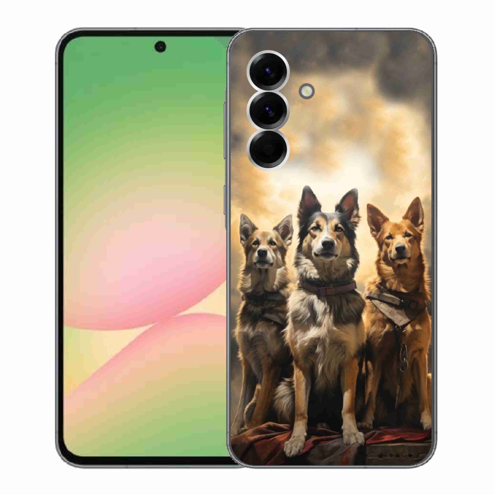 Gélový kryt mmCase na Samsung Galaxy A56 5G - tri psy