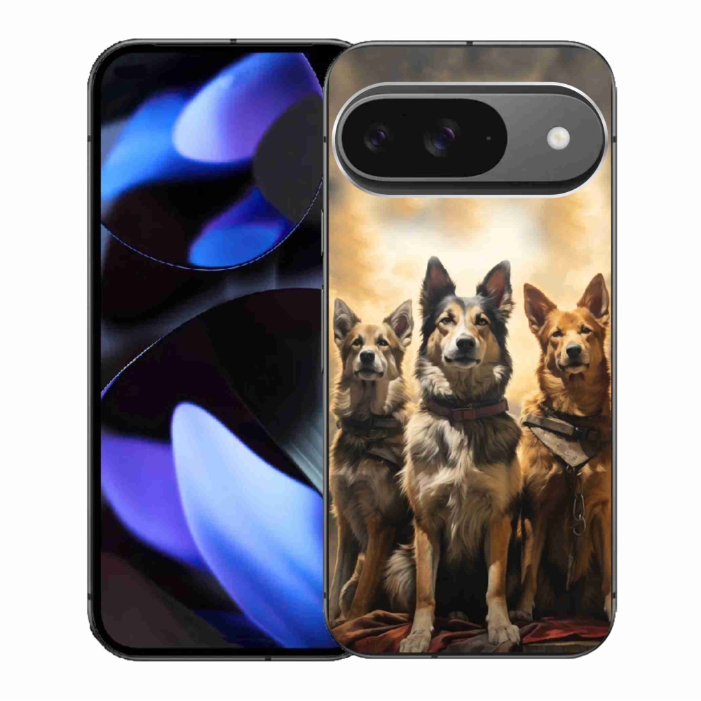 Gélový kryt mmCase na Google Pixel 9/9 Pro - tri psy