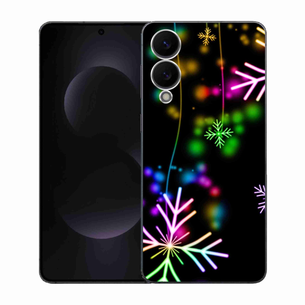 Gélový kryt mmCase na Samsung Galaxy S25 Edge - farebné vločky
