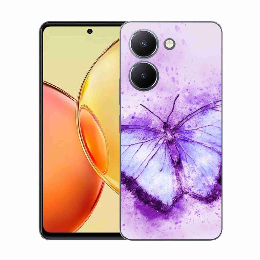 Gélový kryt mmCase na Vivo Y36 - fialový motýľ