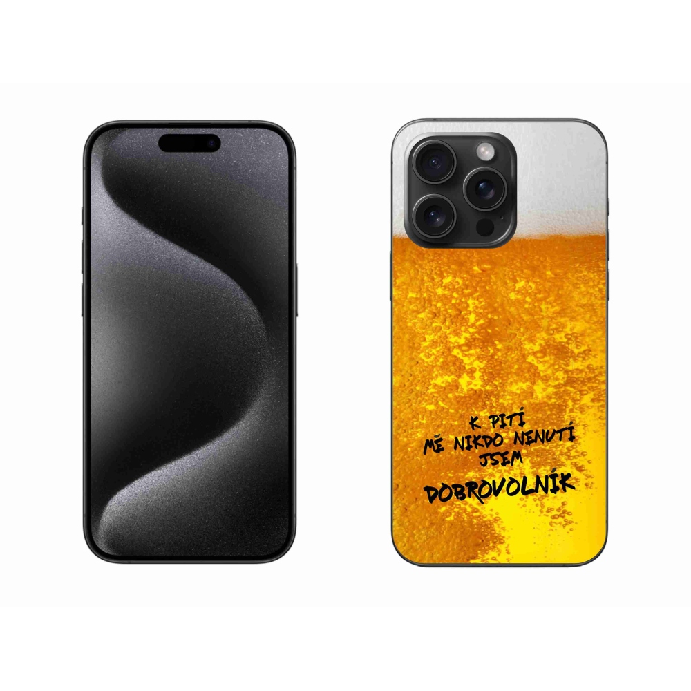 Gélový kryt mmCase na iPhone 15 Pro Max - pivný motív 4