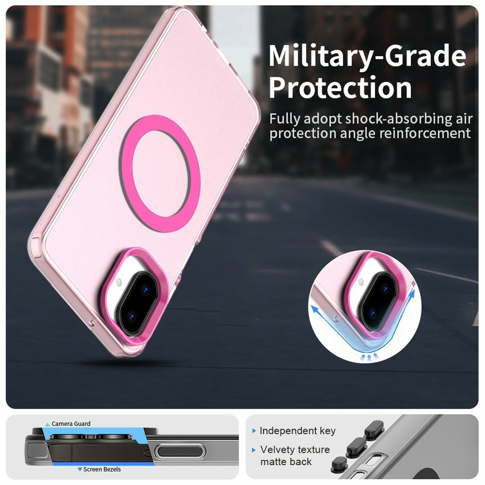 Candy gélový obal MagSafe pre Samsung Galaxy A07 4G - ružový