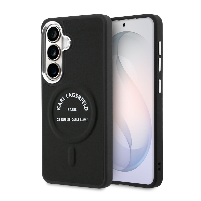 Karl Lagerfeld PU RSG Logo Magnetický zadný kryt pre Samsung Galaxy S26+ Black