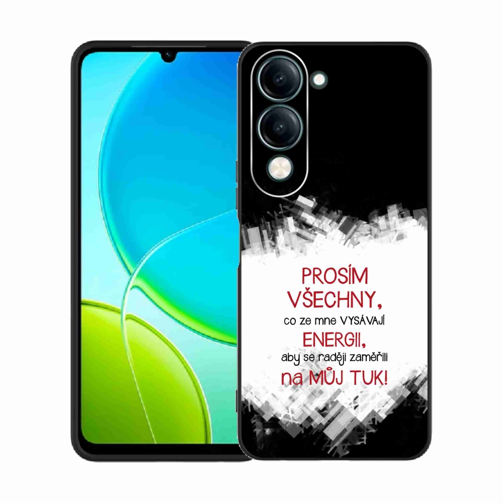 Gélový kryt mmCase na Vivo Y29s 5G - vtipný text 1 červený