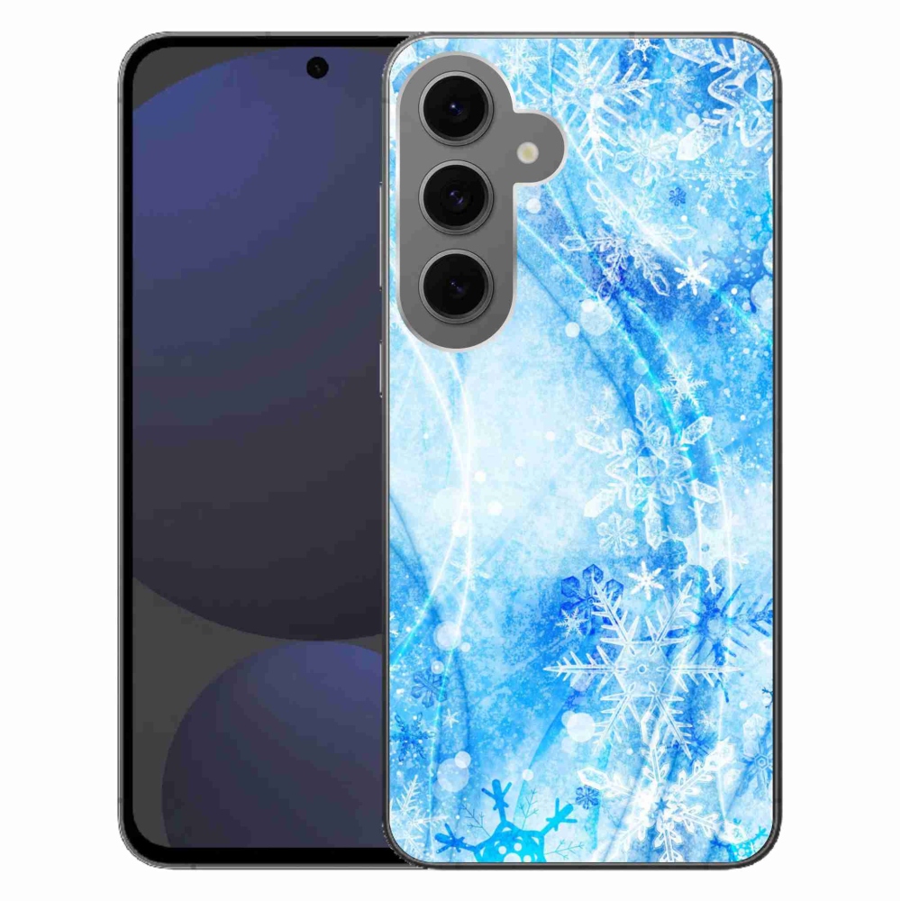Gélový kryt mmCase na Samsung Galaxy S24 FE - snehové vločky