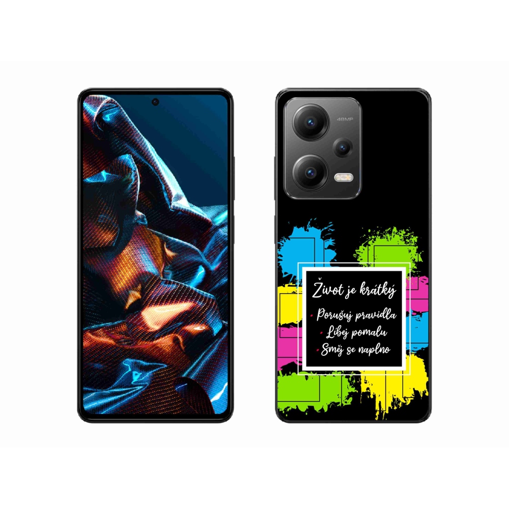 Gélový kryt mmCase na Xiaomi Redmi Note 12 Pro 5G - citát 5 čierne pozadie