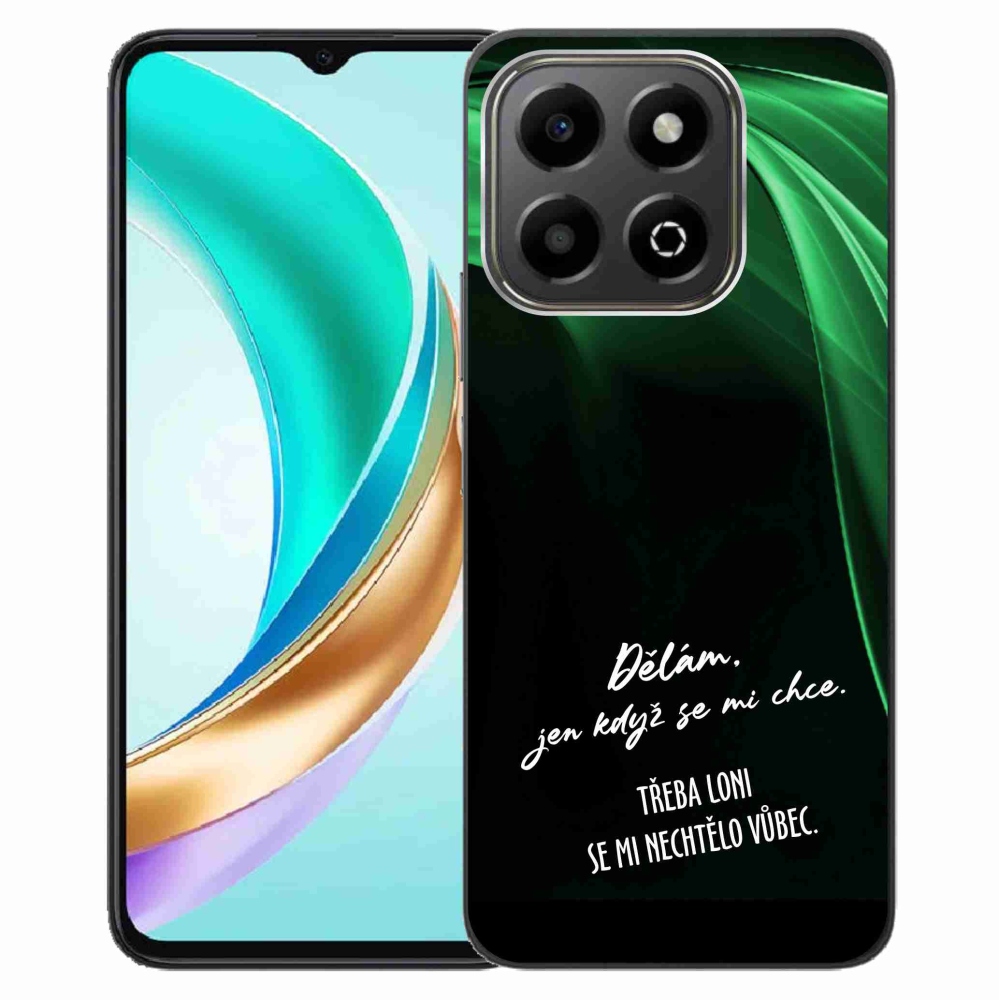 Gélový kryt mmCase na Honor X6b - vtipný text 12 čierne pozadie