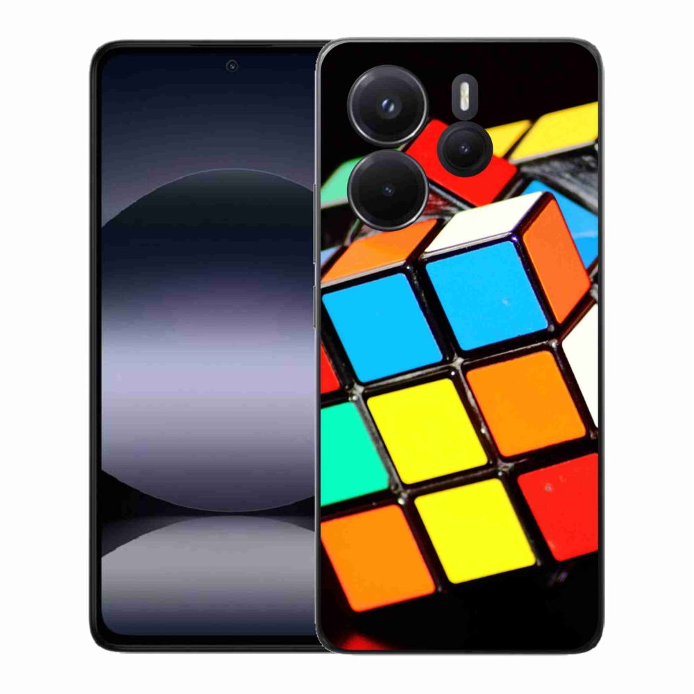 Gélový kryt mmCase na Xiaomi Redmi Note 14 - rubikova kocka