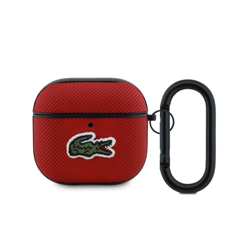 Lacoste Petit Pique Croc Logo Patch Case pre AirPods 4 Red