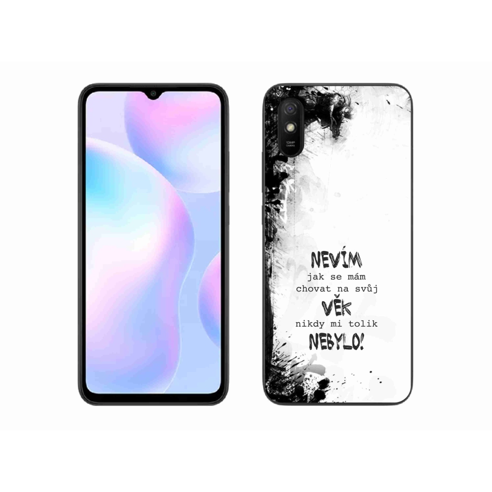 Gélový kryt mmCase na Xiaomi Redmi 9AT - vtipný text 14 biele pozadie