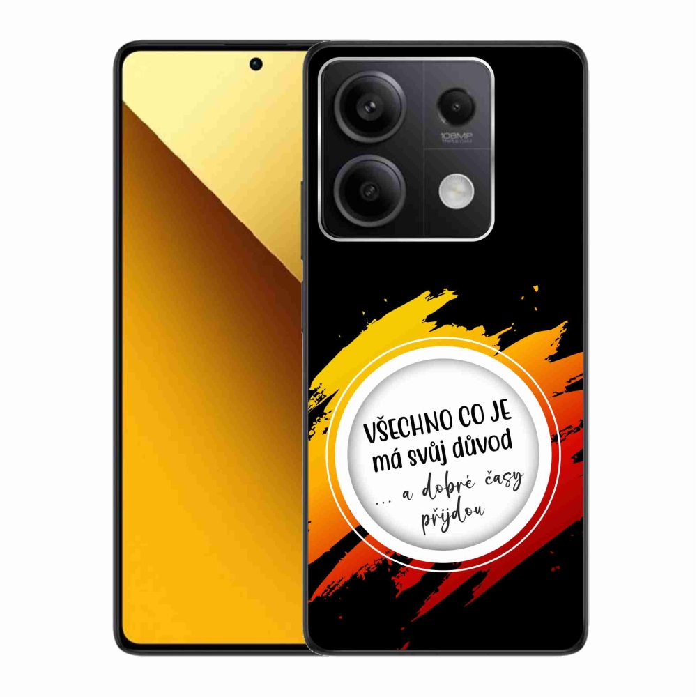 Gélový kryt mmCase na Xiaomi Redmi Note 13 5G - citát 3 čierne pozadie